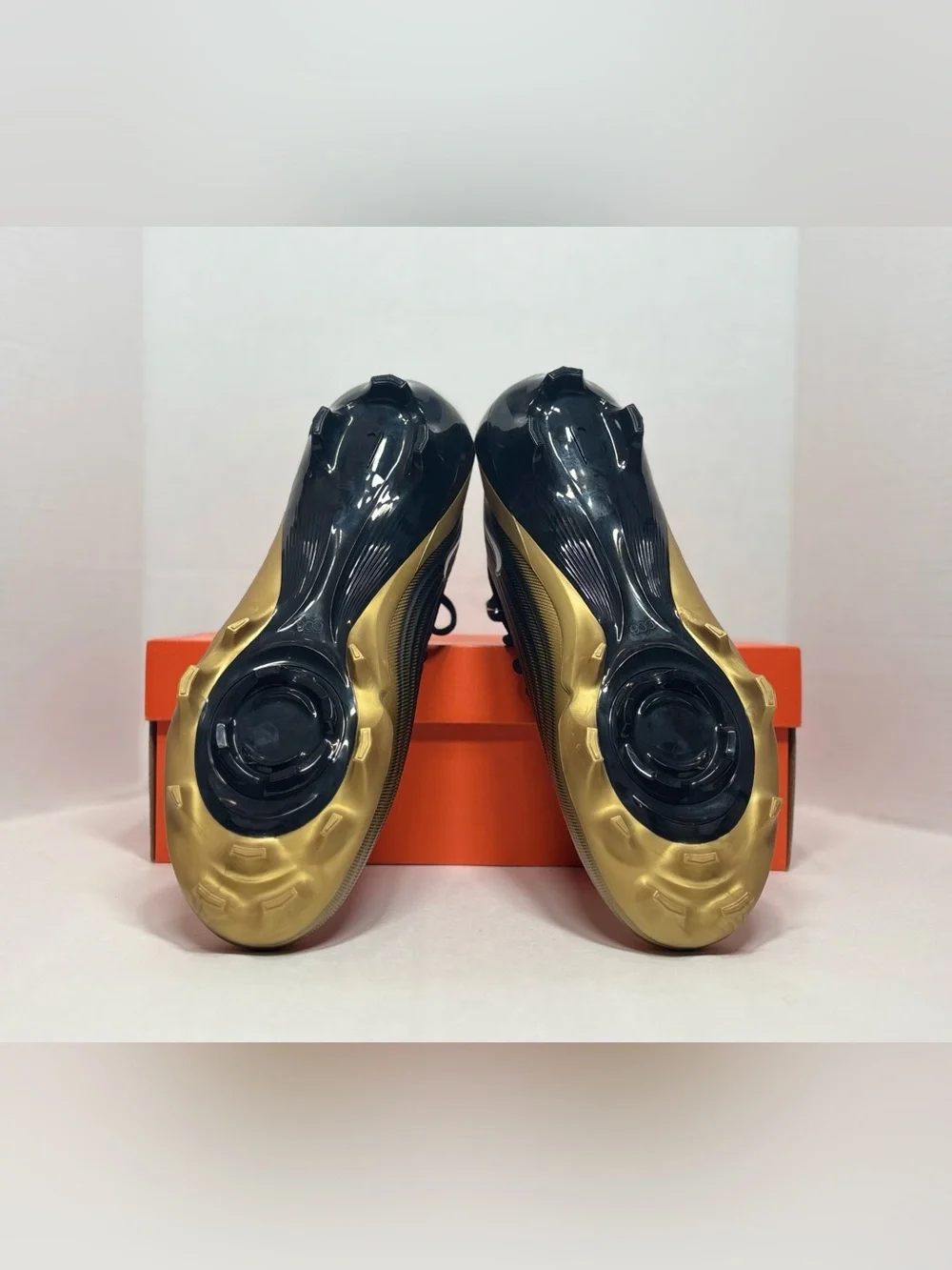 Nike Vapor Speed 3 Low Men’s Elite Football Cleats FB3303-003 Black Gold & White